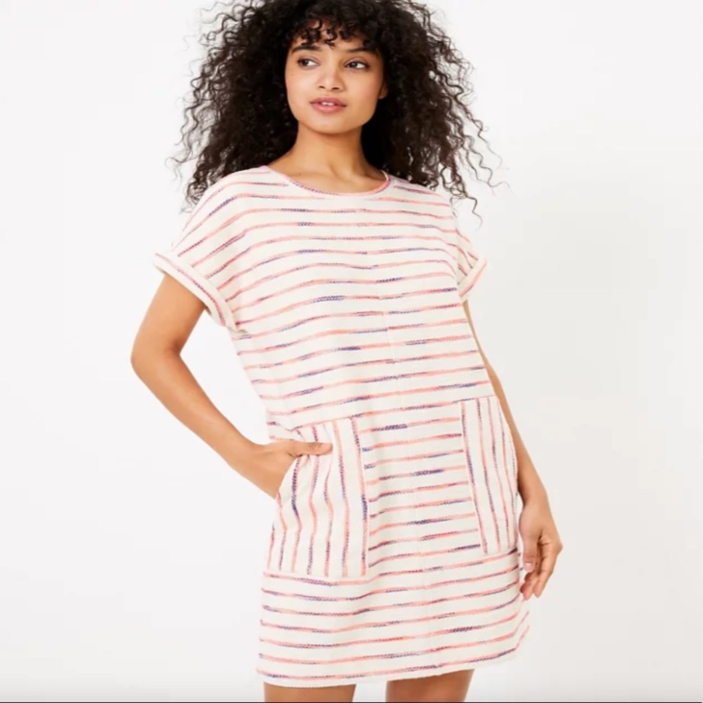 Lou & Grey Neon Striped Terry Pocket Dress